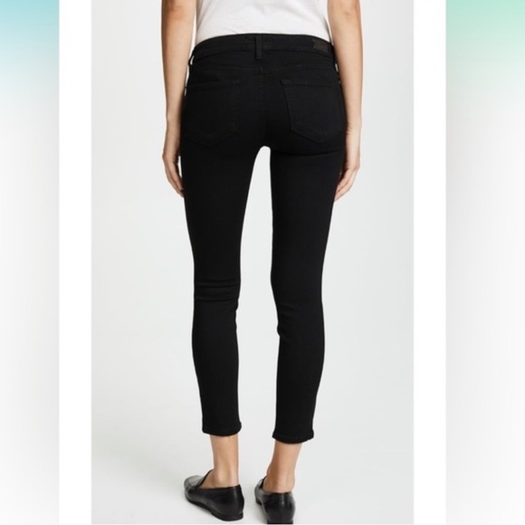 PAIGE Premium Women’s Verdugo Denim Cropped Jeans Pants Black Overdye Size 29 - Picture 3 of 16